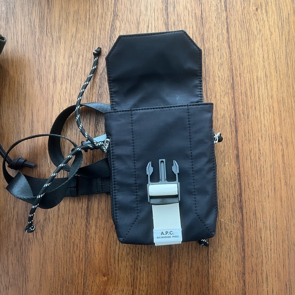 A.P.C. Black and Gray Men's Shoulder Bag